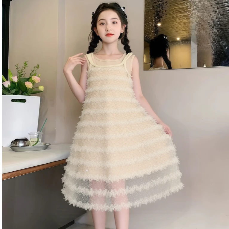 23896高端专享夏款连衣裙米色（斯）