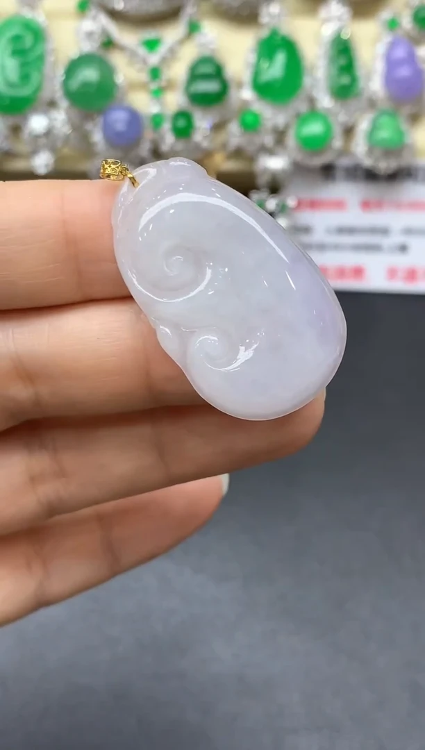 颈饰18K金镶嵌翡翠33-中国好珍宝