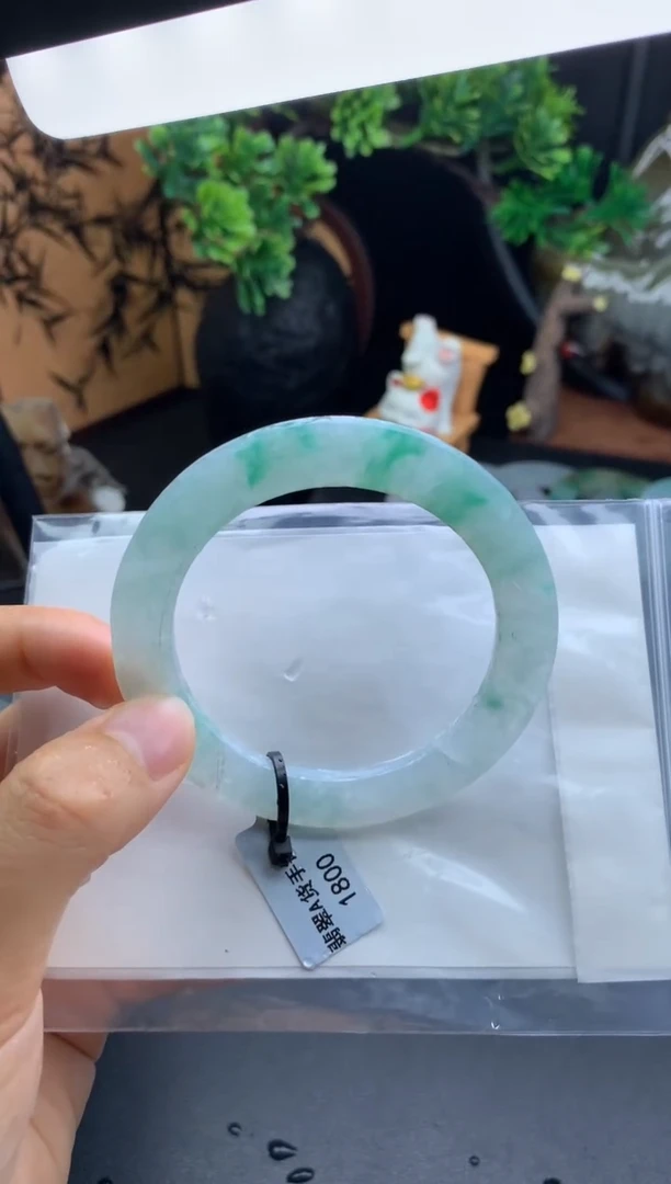 未镶嵌手镯定制翡翠2号手镯51-57 卡4+ 可以做圆条