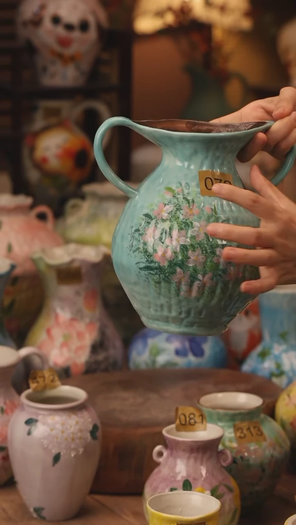 陶瓷072景德镇设计师手作花器摆件侘寂风