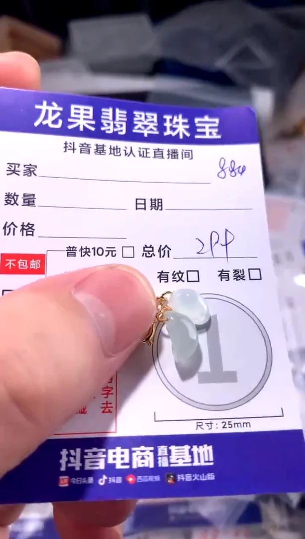 翡翠未镶嵌颈饰元宝884
