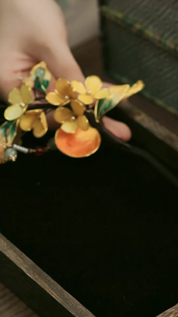 刺绣湘传礼纯手工发簪