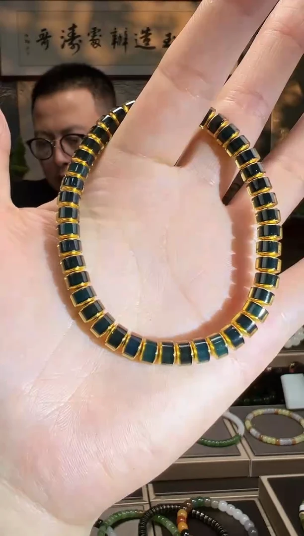 【闪购商品】蓝珀裸石未镶嵌6.5mm手串