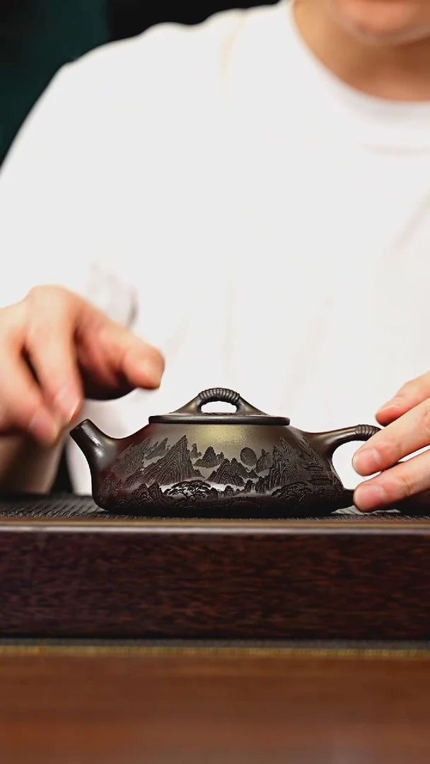 茶壶紫砂宜兴原矿 半手工 紫砂壶容量240CC