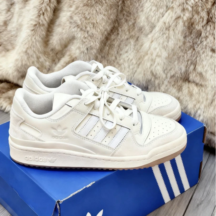 Adidas/阿迪达斯FORUM LOW男女同款低帮白色运动休闲板鞋官方正品