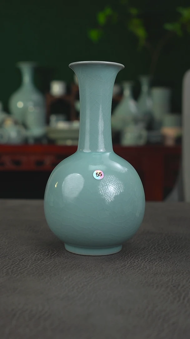 55号纯手工长径鼓腹瓶大瑕福利简包~帆