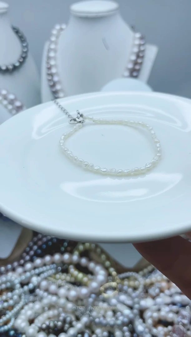 【闪购商品】淡水珍珠颈饰钛钢1