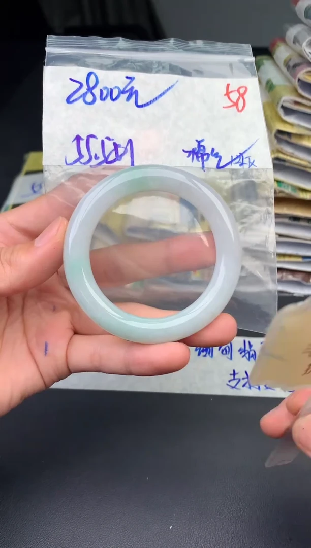 【闪购商品】定制翡翠未镶嵌毛货需精细抛光+58手镯1件+2800元