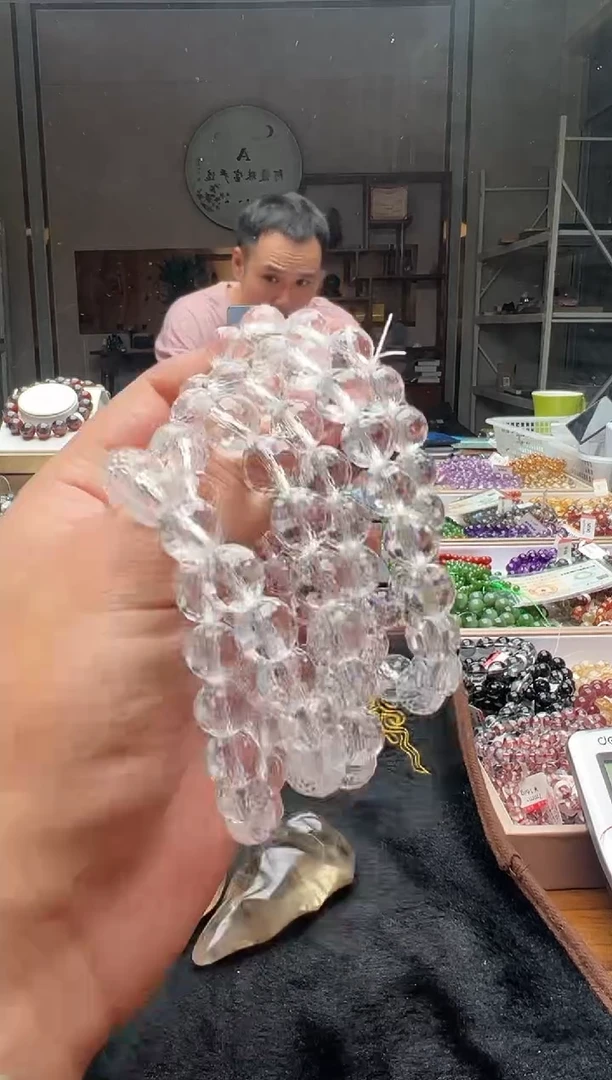 未镶嵌手链水晶白水晶128刻面 卡10 多样性发一