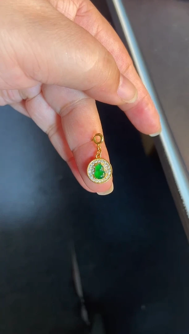 吊坠(不含链)银S925镶嵌翡翠1
