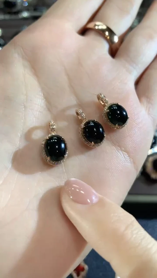 吊坠(不含链)18K金镶嵌翡翠A5翡翠多样性发一件