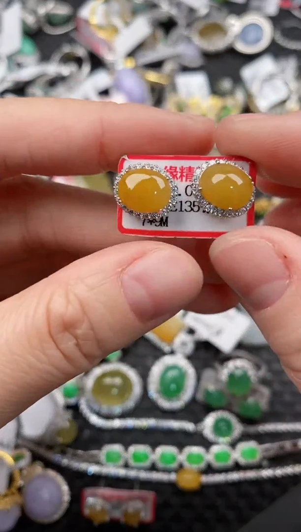银S925镶嵌戒指翡翠888             3