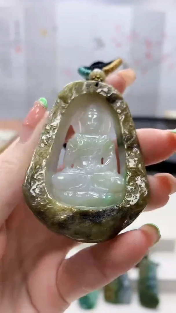 未镶嵌定制翡翠4917ry-毛货挂件172