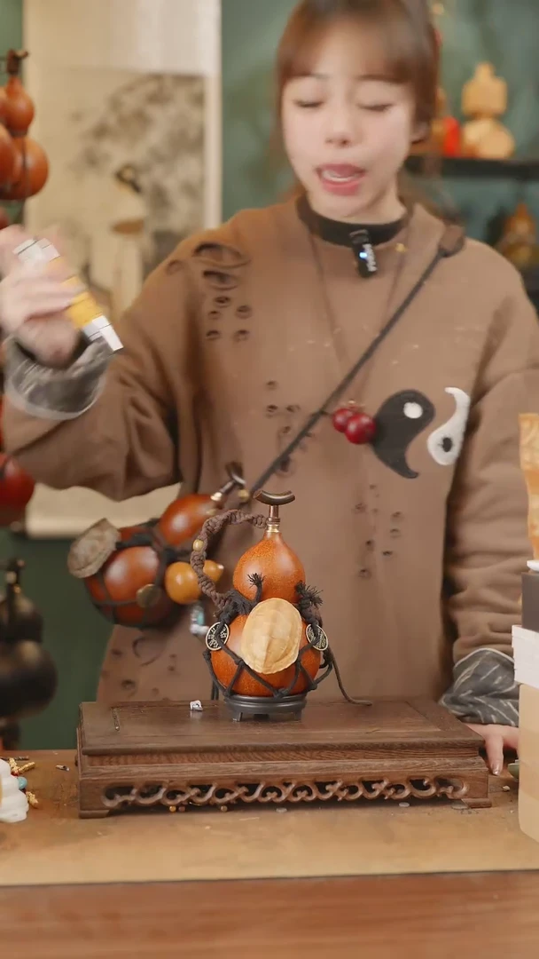 【闪购商品】64号精品天然大漆工艺防渗内胆酒葫芦~