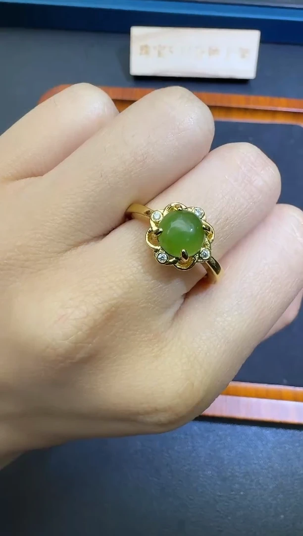 【闪购商品】和田玉戒指合金和田玉戒指