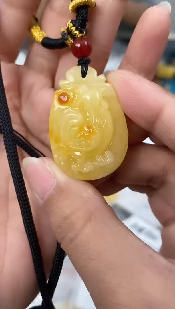 【闪购商品】琥珀裸石未镶嵌天然琥珀蜜蜡金鸡报喜