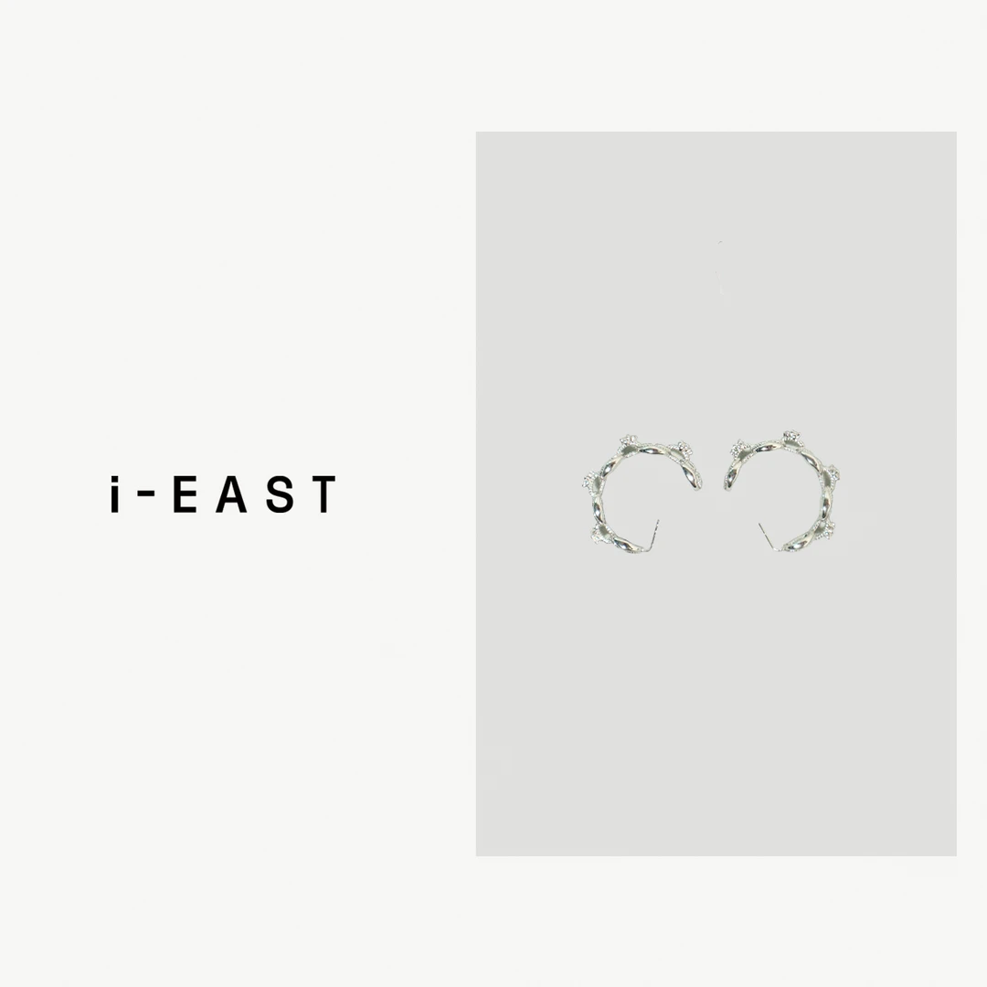 钛钢耳饰 钛钢耳饰 i-EAST 气质花朵设计感百搭耳环-4D PS7695