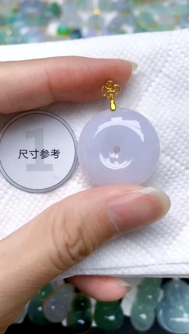 颈饰银S925镶嵌翡翠天然A货翡翠