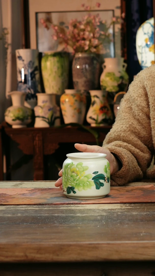 【闪购商品】瓷片景德镇纯手工釉下彩精品花瓶