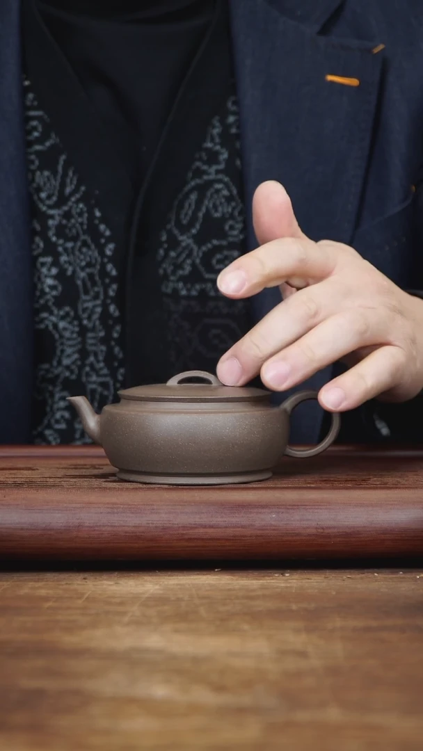 【闪购商品】紫砂茶壶190ml 大蕴汉瓦 青灰