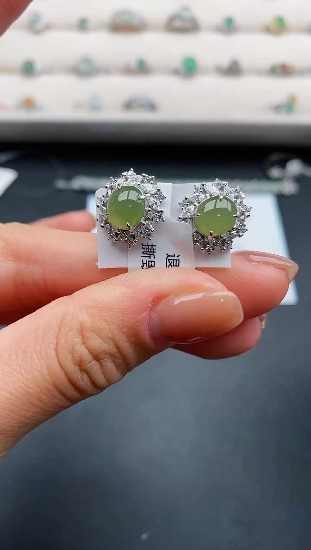 银S925镶嵌戒指翡翠77777777+2