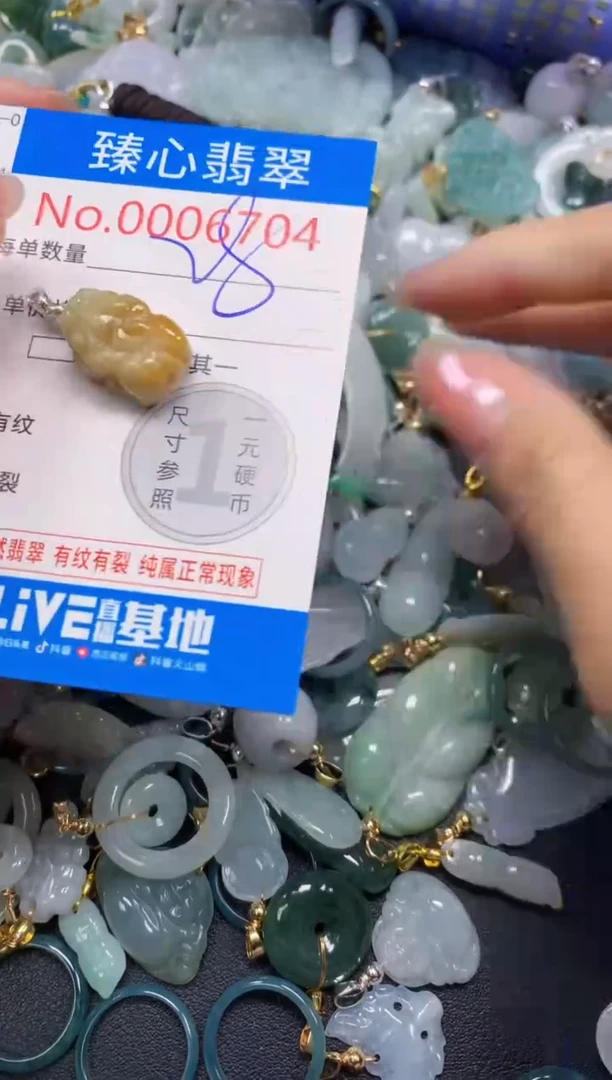吊坠(不含链)未镶嵌翡翠6704