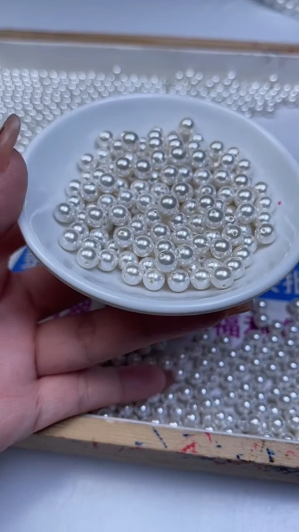 未镶嵌散珠拼合珍珠（马贝珠）B780 白贝珠6mm30个7.5元