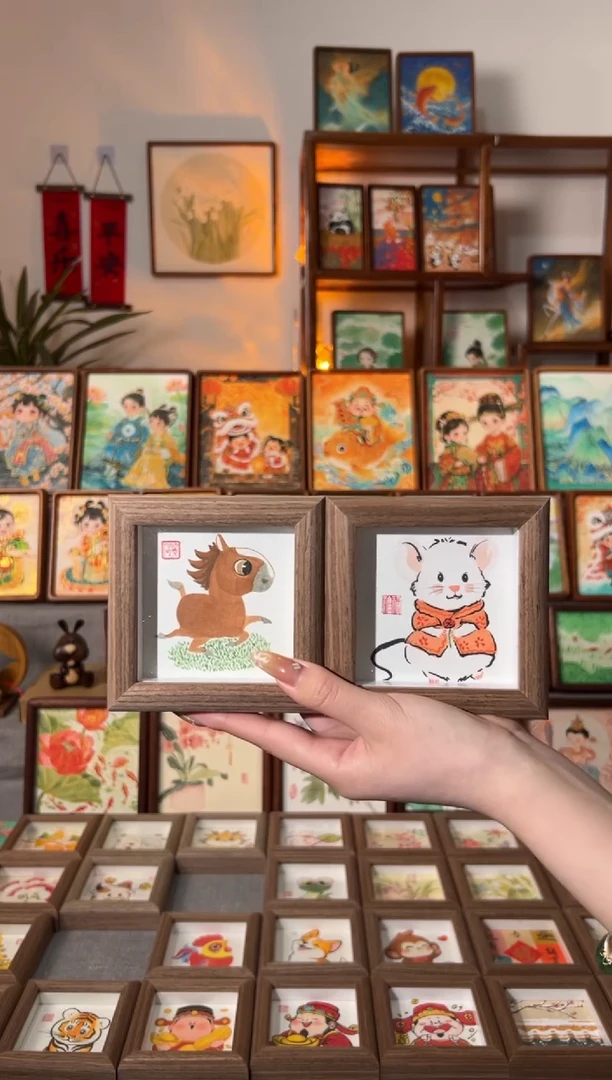 【闪购商品】国画小马 小老鼠 一组11