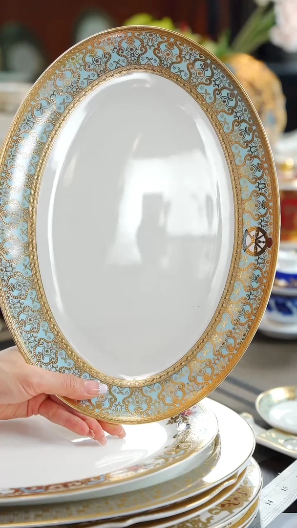 瓷片12英寸窝鱼盘  1个