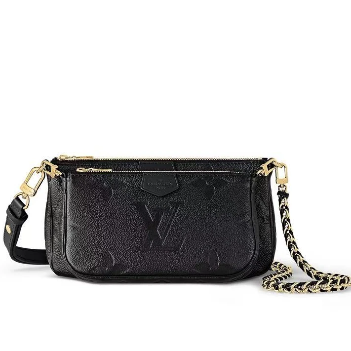 99新 LouisVuitton/路易威登 五合一斜挎包全皮款黑金