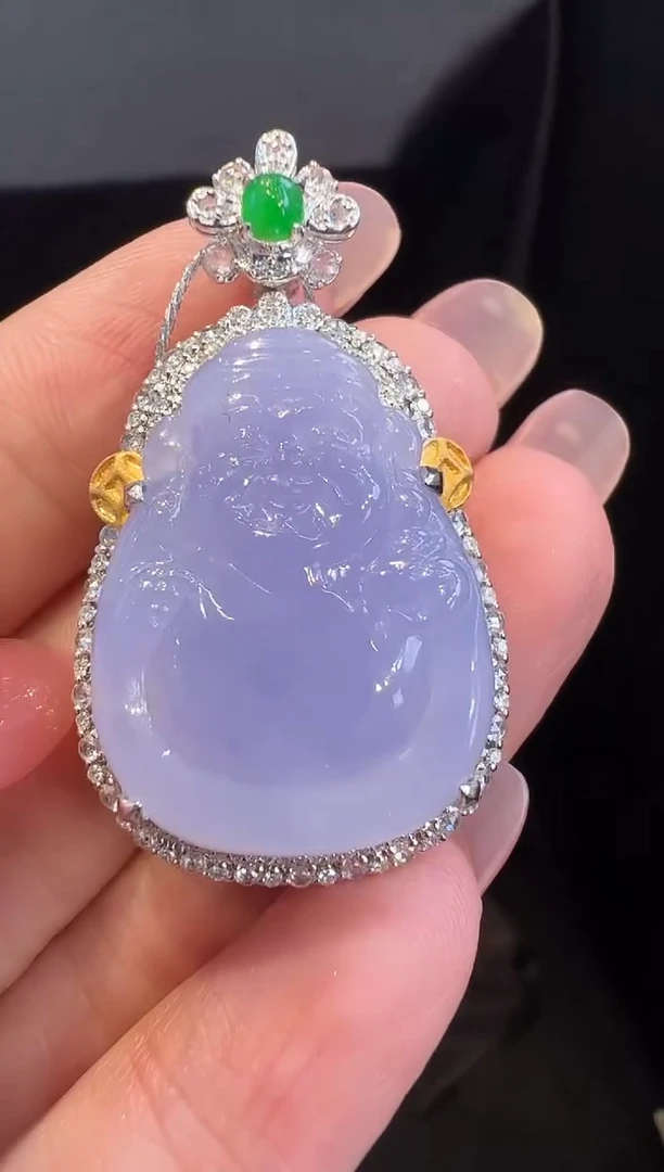 吊坠(不含链)18K金镶嵌翡翠?****?吊坠