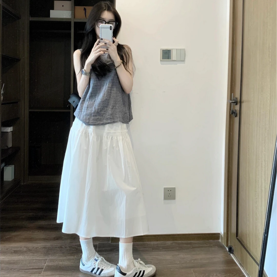 2025小香风外穿夏季大码胖mm洋气小衫上衣搭绝美公主半身裙套装女