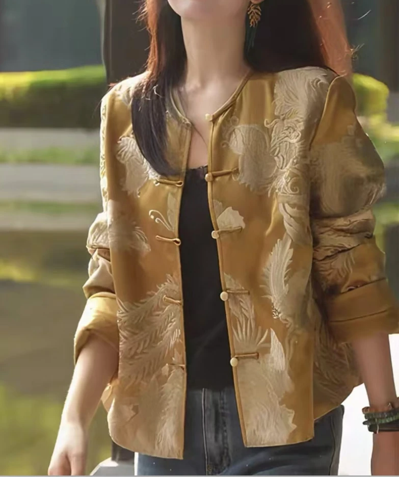 【宝相金凤】宋锦刺绣复古优雅女上衣马甲2025C2177小美-大女王仓