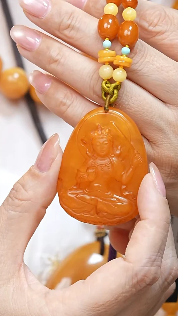蜜蜡颈饰未镶嵌4940天然蜜蜡珠宝奇石全部保真