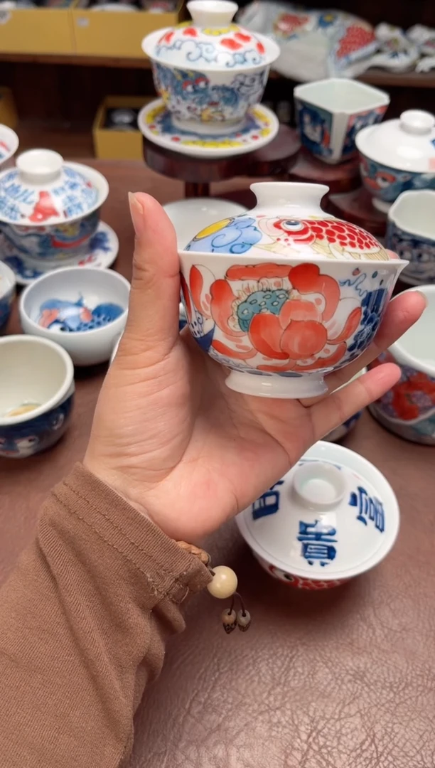 【闪购商品】宠粉福利价        莲年有鱼盖碗