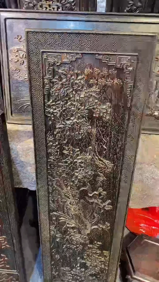 木紫檀雕刻板一物一拍
