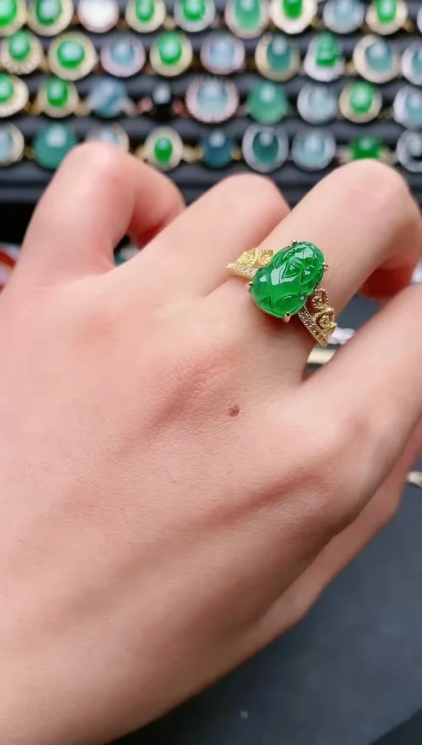 【闪购商品】翡翠戒指银S925镶嵌11111