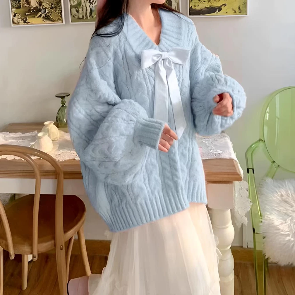 【直播扣号链接】美式复古时尚开衫毛衣