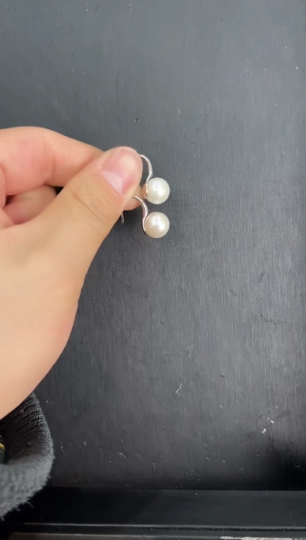 【闪购商品】淡水珍珠耳饰银S925镶嵌512115-耳饰