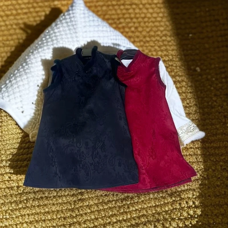 新中式百搭洋气格格服复古时尚中国风~~~~~~~加绒马甲裙~~~~~~~