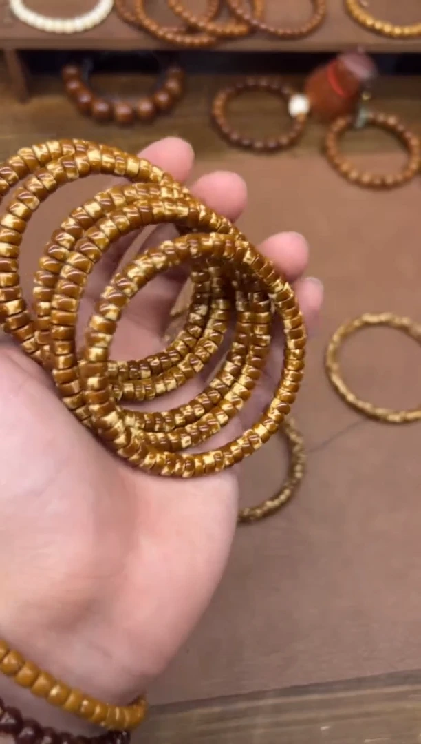 紫金鼠手串花皮实心“奶盖”药片 4*7 全品精工