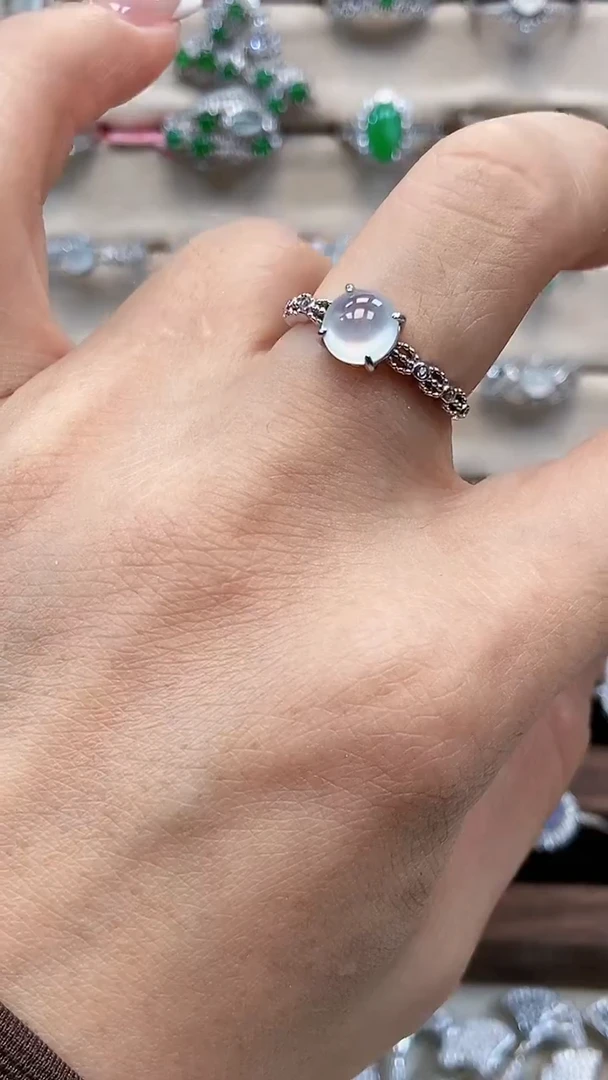 银S925镶嵌戒指翡翠4622