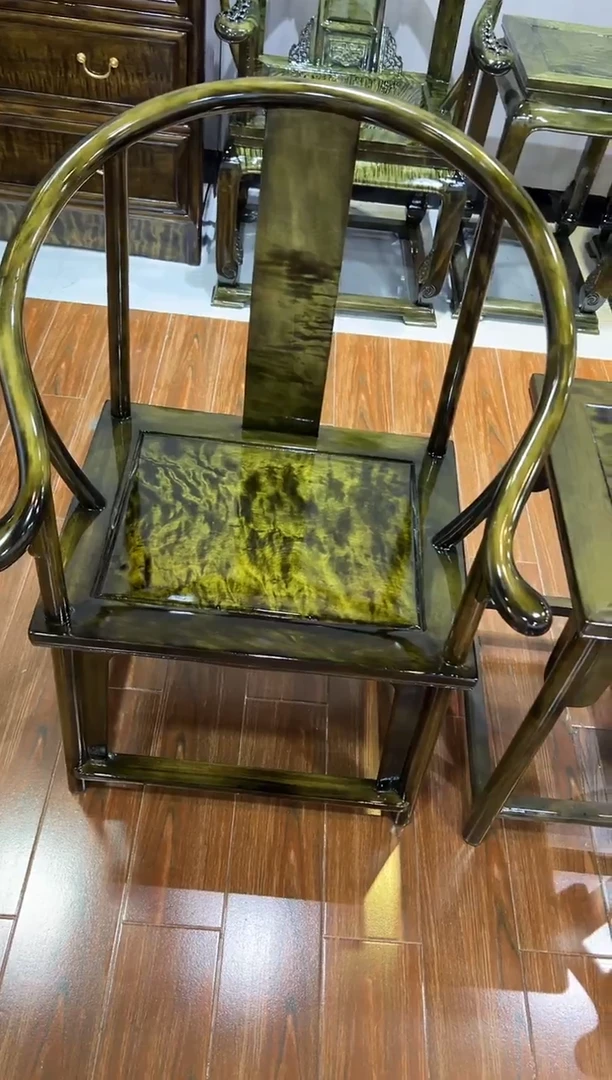 金丝楠雪**狐金丝楠木圈椅单张