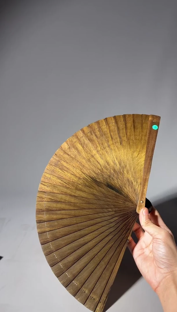 其他楠木（金丝楠）酒**语124号21cm乌木金丝楠小叶桢楠扇子