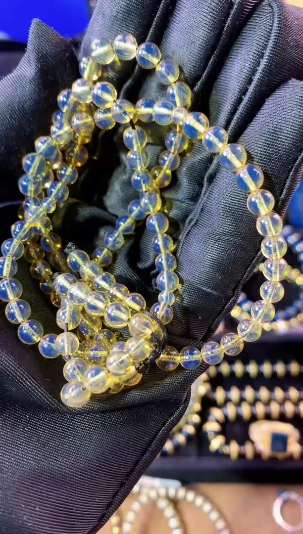 【闪购商品】琥珀珠宝奇石未镶嵌5mm高蓝108串