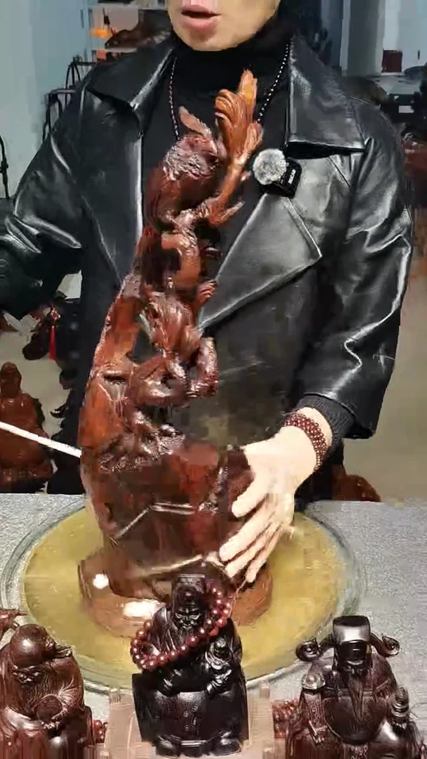 木18-12-52，大红酸枝：喜上眉梢