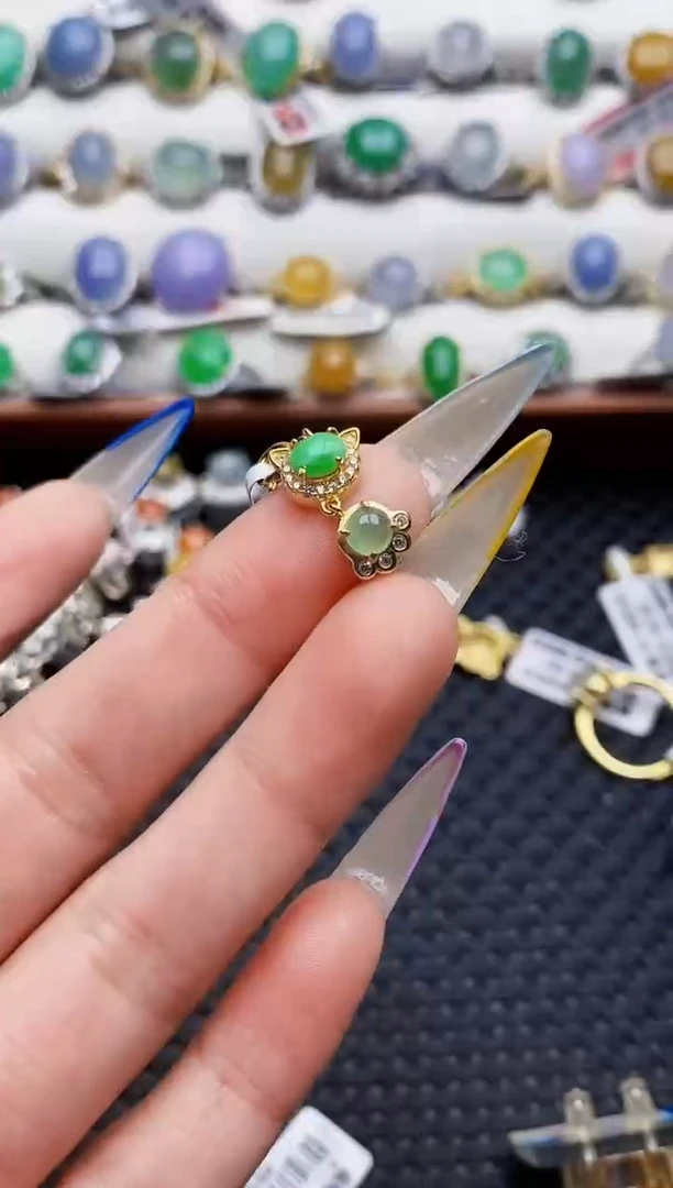 银S925镶嵌戒指翡翠2532