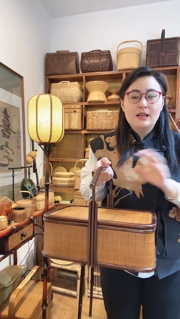 【闪购商品】手工竹编大食盒提篮