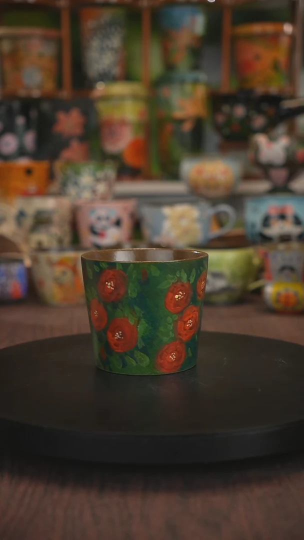 紫砂油画手绘釉下彩