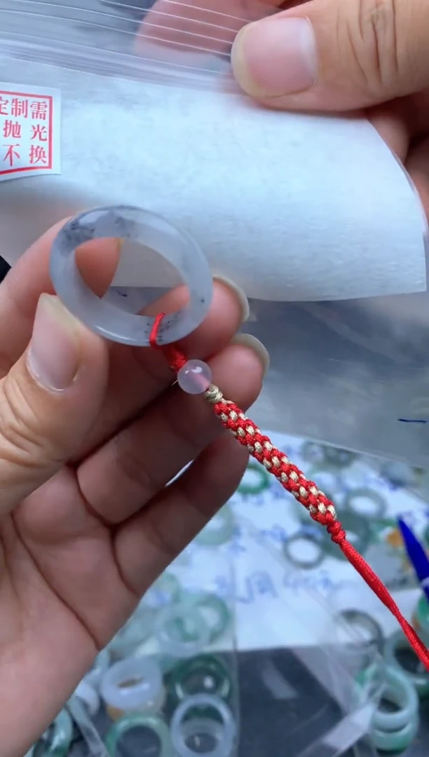 定制翡翠未镶嵌毛货需精细抛光戒圈22#